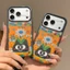 Ốp Điện Thoại Hoa Mèo Đen Graffiti Cho iPhone 17 Pro Max 16 15 14 13 Vỏ Bảo Vệ Chống Sốc