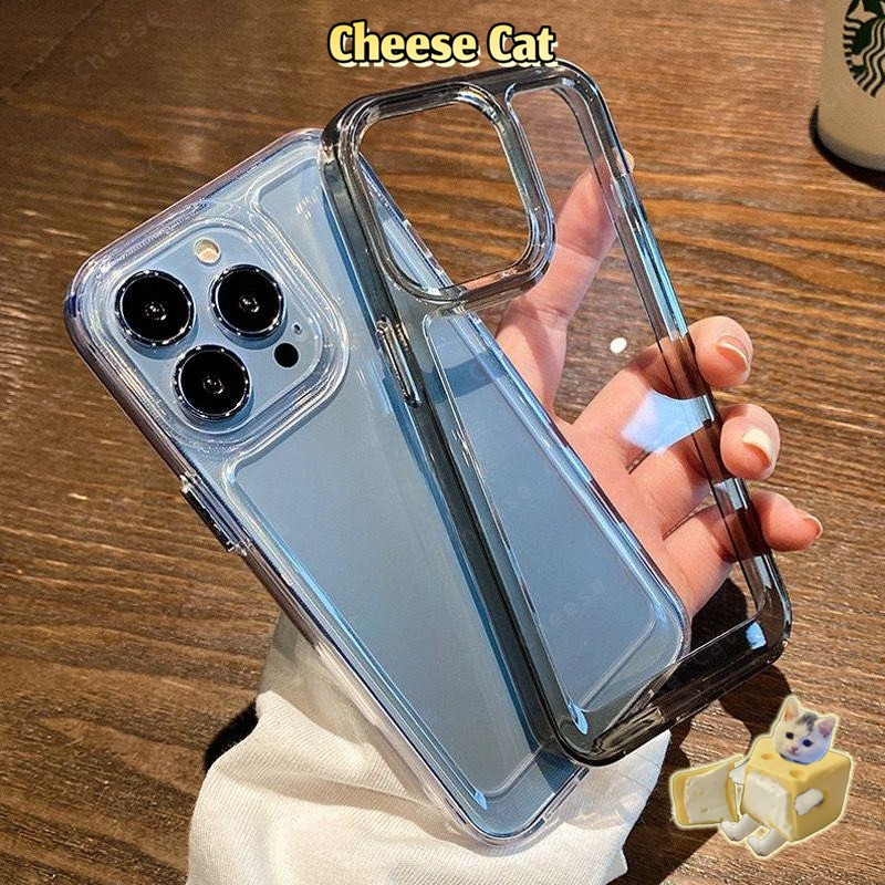 Ốp điện thoại màu đen trong suốt HD siêu mỏng cho iPhone 17 Pro Max 16 Plus 15 14 13 12 11 Xs XR 7Plus