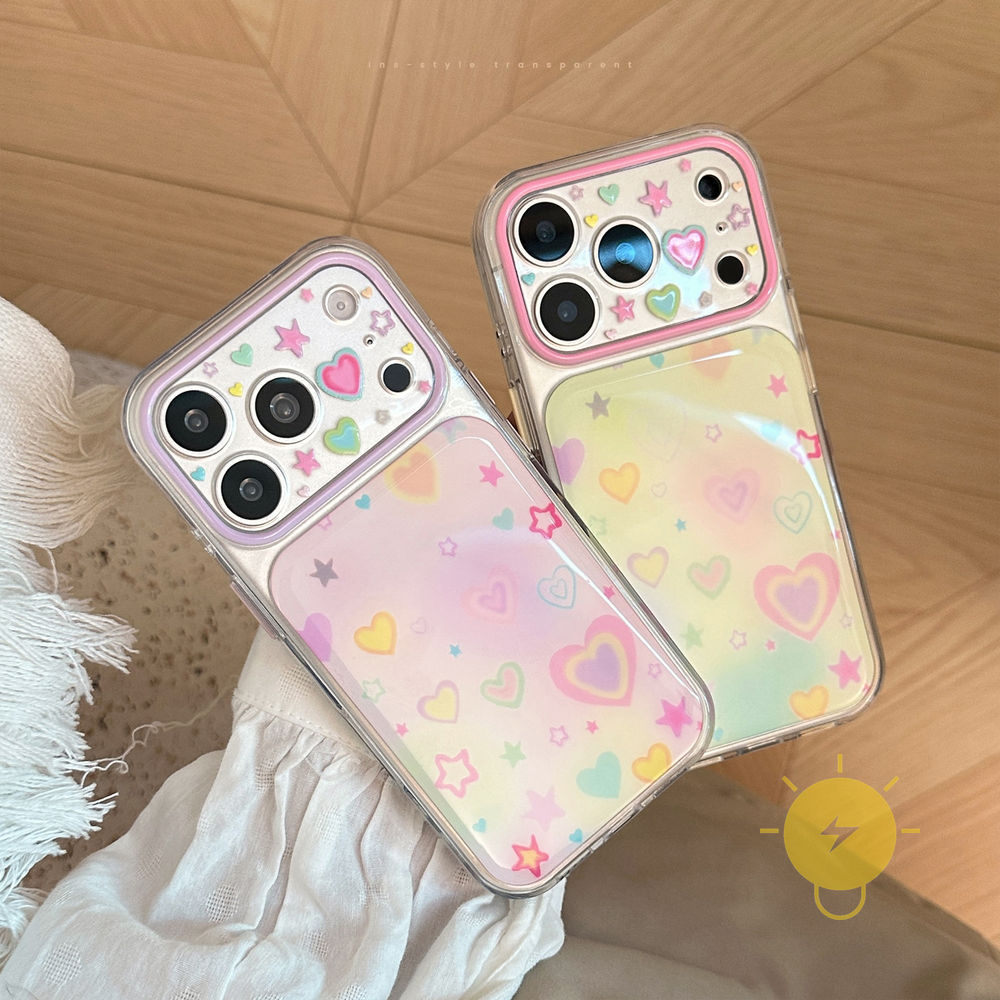 Phone Case For iPhone 17 Pro Max 16 15 14 TPU Transparent Aesthetic Korean Cute