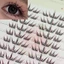 Lông mi giả cá nhân màu đỏ đậm 3D Cụm mi mở rộng C Curl DIY Trang điểm
