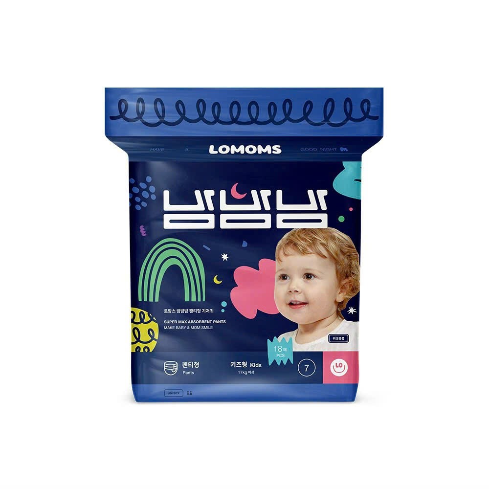 Tã/bỉm Lomoms BamBamBam, bỉm đêm cao cấp Hàn Quốc đủ size cho bé từ 3 - 25kg