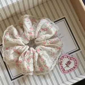 AqToCna Ngọt Ngào Dễ Thương Nhỏ In Hoa Co Giãn Tóc Dành Cho Nữ Bé Gái Thời Trang Ren Tóc Scrunchies Phụ Kiện Tóc Mũ Dễ Thương AqToCna