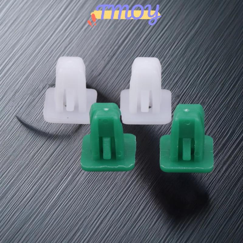 TMOY 50 / 100 Chiếc Màu Trắng Vuông Tự Động Chốt Ốp Lưng Tự Động Chốt Đinh Tán Giữ Kẹp Đẩy Nắp Động Cơ Fender Cửa Xe Viền Bảng Kẹp TMOY