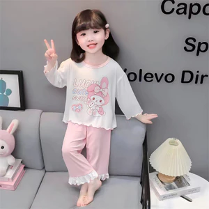 Cửa Hàng Bộ Đồ Ngủ Bé Gái Mỏng Dài Tay Hoạt Hình Giai Điệu Cô Gái Công Chúa Bé Phù Hợp Với Trẻ Em Nhà Quần Áo Xuân Thu