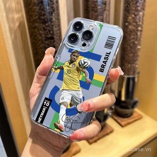 Ốp điện thoại trong suốt trong suốt Hình ảnh hỗ trợ bóng đá Thích hợp cho iPhone 11 12 13 promax 14 15 16 pro max 17promax 17pro 11proo 12pro 13pro xr Vỏ silicon linh hoạt
