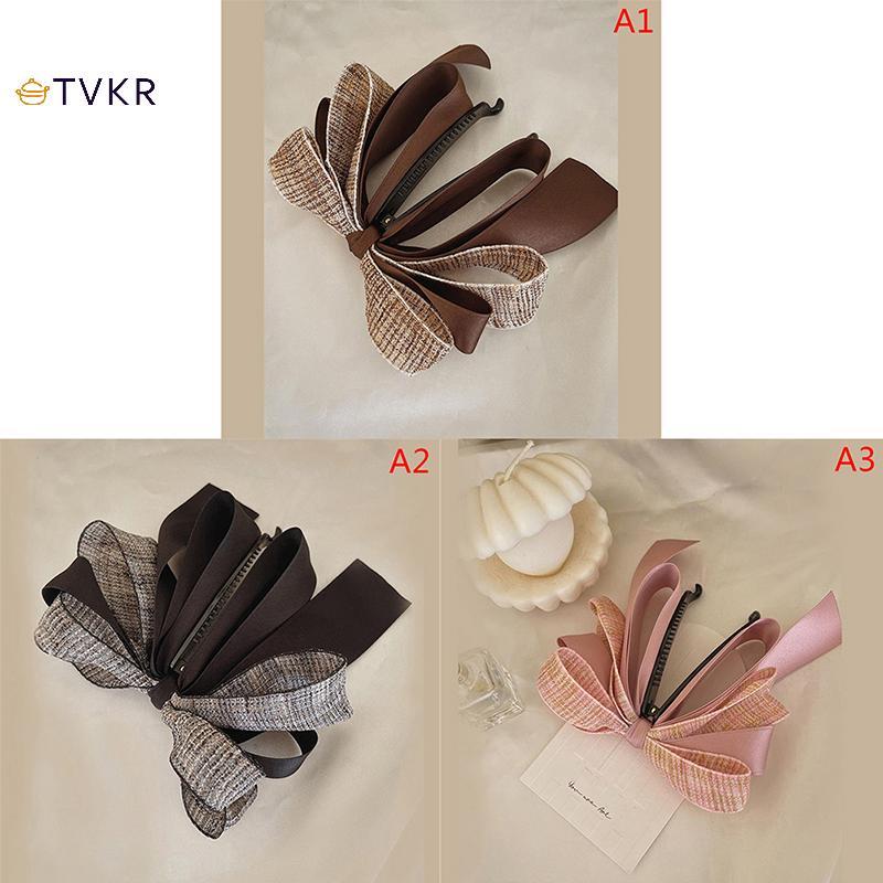 TVKR 2022 Mới Ruy Băng Nơ Chuối Kẹp Ngọc Trai Dễ Thương Chân Tóc Barrette Nữ Phụ Kiện Tóc Thời Trang Màu Trơn Thanh Lịch Tóc Móng Vuốt OIK