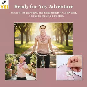 < YEI > 1 Chiếc Khăn Họa Tiết Hoa In Voan Cho Nữ Mặt nạ Chống Nắng Cho Thời Trang Mặc Mới