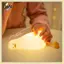 B & N Silicone LED Du Night Light Clap Control Touch Sạc Hoạt Hình Dễ Thương Đèn Ngủ Cho Trẻ Em Trang Trí Chiếu Sáng Ngủ.