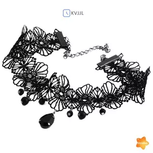 Vintage Gothic Ren Choker Dành Cho Nữ Pha Lê Mặt Dây Chuyền Charm Choker Nelace Gothic Hạt Choker Trang Sức Mới