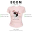 BOOM Áo Baby Tee Nữ Cotton Ôm Body-Áo Thun Ngắn Tay Y2K In Hình PhongCách Mùa Hè, Cổ Tròn Hàng Đầucách hàn quốc phong168