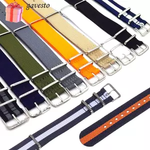 GAVESTO 18 20 22 mm Vòng tay dệt Nylon bền bỉ Người đàn ông thay thế có thể điều chỉnh