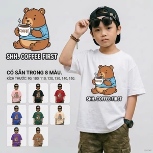 Áo thun trẻ em học sinh tiểu học mềm mịn Cá tính phong cách Hàn Quốc