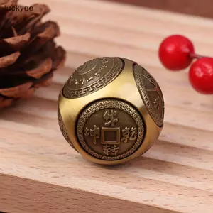 Luckyew Sáu Mặt Bốn Phước Lành Lu Tiền Fidget Spinner Đồng Thau Giảm Căng Thẳng Khối Giải Nén Bóng Fidget Đồ Chơi Thủ Công TQ