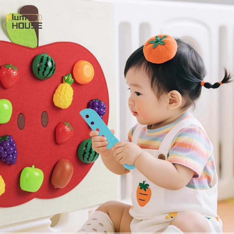 PlumHOUSE Bộ Trái Cây Giả Đồ Chơi Nhà Bếp Nỉ Treo Tường, Phát Triển Kỹ Năng Vận Động, Giáo Dục Sớm Cho Bé VN