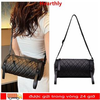 Túi xi lanh HEARTHLY, Túi xô Nylon màu trơn, Túi đeo chéo tròn dung tích cao cổ điển cho bé gái