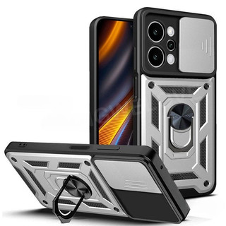 Ốp Điện Thoại Cho Realme P4 Power P4 Lite 5G 4G 2026 Thời Trang Kim Loại Giáp Vòng Giá Đỡ Đẩy Kéo Camera Vỏ Bảo Vệ Chống Sốc Vỏ Cứng