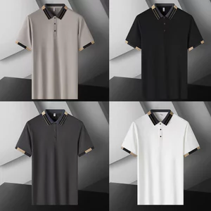 Áo sơ mi Polo nam mùa hè có cổ, áo thun cao cấp lụa băng