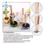 100 Gói bấc nến bằng gỗ để làm nến, bấc gỗ nổ 6 inch / bấc nến không khói với kẹp đế kim loại