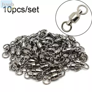 JVSUB 10 CÁI Đầu nối xoay câu cá bằng thép không gỉ Kích thước 0 # đến 10 # Thùng chịu lực