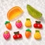Set Charm Trái Cây Mùa Hè Dâu Tây Dứa Cherry Cà Rốt Cam Chanh Kawaii Cute Trang Trí Dép Nổi Bật
