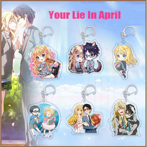 SQ11 Lời Nói Dối Của Bạn Vào Tháng Tư Móc Khóa Anime Móc Khóa Acrylic Dễ Thương Túi Mặt Dây Chuyền Hoạt Hình Móc Chìa Khóa Quà Tặng