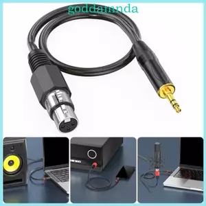 GODD 3 5mm Nam Đến 3Pin Nữ Cáp thính giác Tương thích Điện thoại thông minh Máy tính xách tay Máy trộn để biểu diễn trực tiếp và các bữa tiệc
