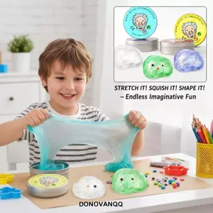 Đồ chơi đất sét lỏng không mới DONOVANQQ, Chất lỏng trong suốt trong suốt, Tư duy tốt nhất Đồ chơi mỏng nảy co giãn không độc hại đầy màu sắc Đồ thủ công sáng tạo