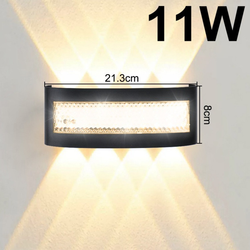 Đèn Hắt Tường 2 Đầu, Chống Nước IP65, Ánh Sáng Vàng Ấm, Không Chói, Trang Trí Ban Công, Phòng Khách, Khu Vườn