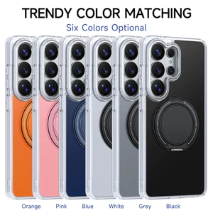 Chân đế có thể xoay 360 độ. ° Ốp điện thoại chống sốc, chống vàng cho Samsung Galaxy S26 Ultra, S25 Ultra, S24 Ultra, S23, S22 Ultra