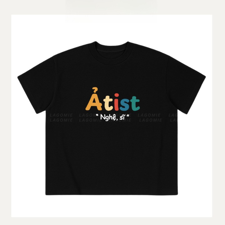 （Giao hàng 24h）Angela Áo Thun Boxy Local Brand In Chữ ARTIST NGHỆ SĨ Cotton 100% Nam Nữ Unisex Thương Hiệu