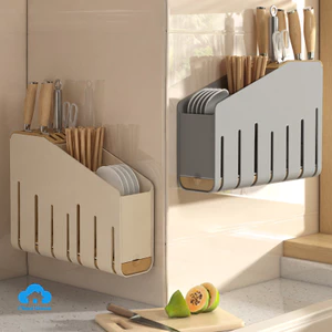 🌤️COD🌤️Giá đựng đũa treo tường, hộp đựng đồ nhà bếp đa chức năng, kệ đựng đồ nhà bếp không cần khoan