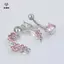 Đá Pha Lê Rỗng Bướm Bụng Nút Nhẫn Thời Trang Rốn Móng Tay Cho Nữ Thép Không Gỉ Gợi Cảm Body Piercing Trang Sức [Mina]