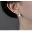 Bông tai nữ zircon kẻ sọc siêu nhỏ màu bạc khí chất cổ điển được cá nhân hóa và đa năng
