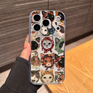 Ốp Điện Thoại Cho Xiaomi Redmi Note 15 Pro Plus 5G 13 12 4G Redmi A7 Pro 13C Ốp Lưng Dễ Thương Nhiều Màu Sắc Họa Tiết Động Vật Mèo Mềm TPU Trong Suốt Bảo Vệ Camera Hoạt Hình Chống Sốc