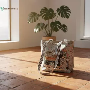 BeautifulHomeA Dân Tộc Túi vải Động Vật Thêu Nữ Đeo Vai Lớn Túi Forming School VN