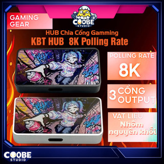 [Ship Nhanh] Bộ Chia Cổng KBT Hub 8K, 3 Cổng Output 8K Polling Rate, Vật Liệu Nhôm Nguyên Khối