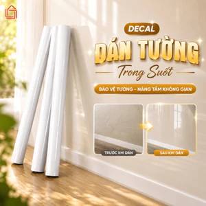 Decal Dán Tường Nhà Bếp Trong Suốt - Chống Dầu Mỡ Hiệu Quả, Bảo Vệ Tường, Dễ Lau Chùi Không Ố Vàng