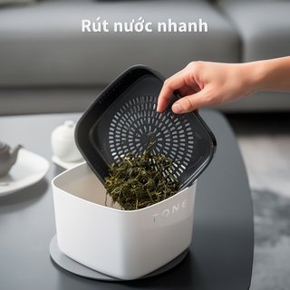 Trà Thùng Rác Thoát Nước Lọc Để Bàn Nhà Bếp Nhựa Có Thể Tháo Rời Khay Không Trượt Trang Trí Hiện Đại