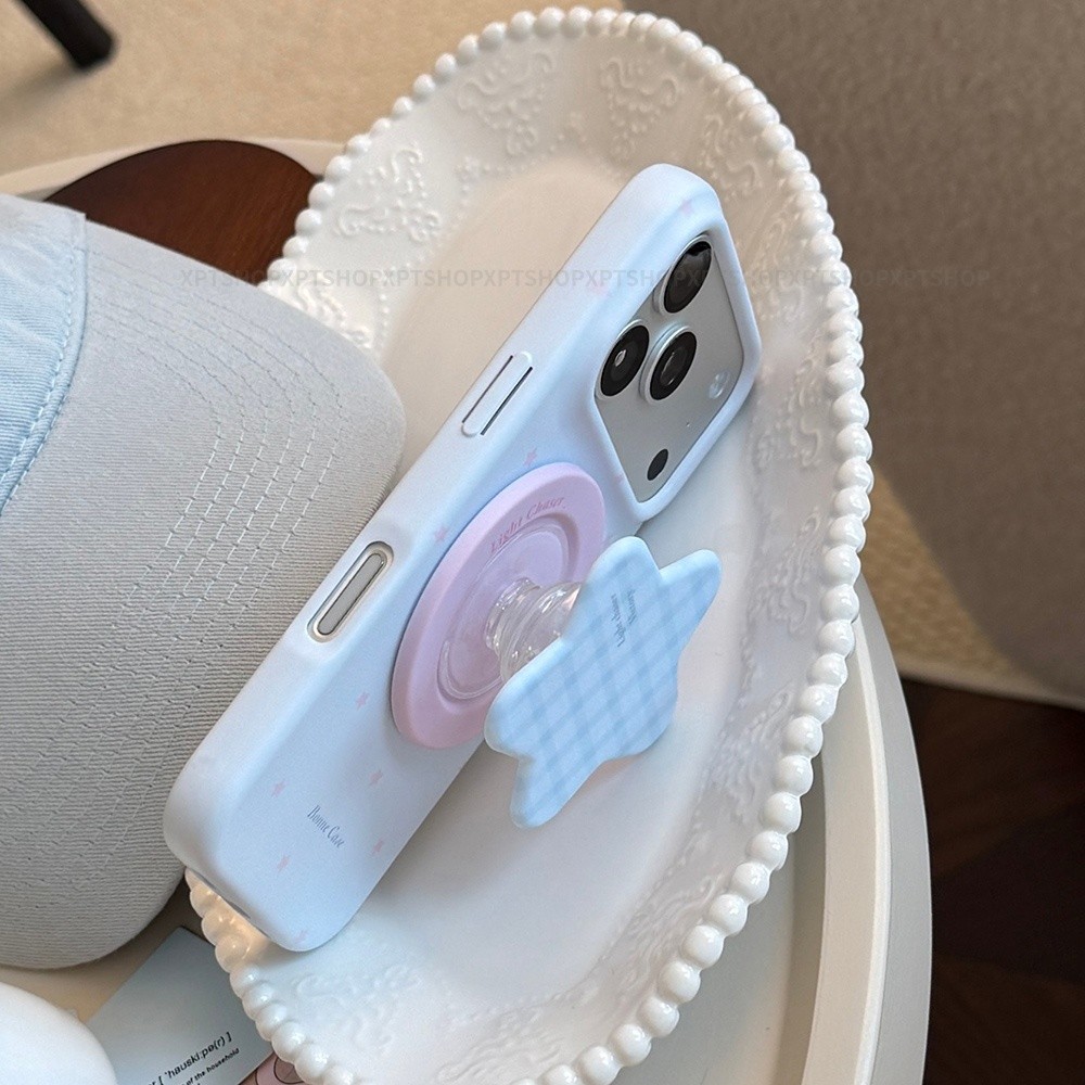 Giá đỡ lưới từ tính Vỏ điện thoại mềm mờ hình ngôi sao cho iPhone 17 Pro Max 16 15 14 Vỏ bảo vệ chống sốc