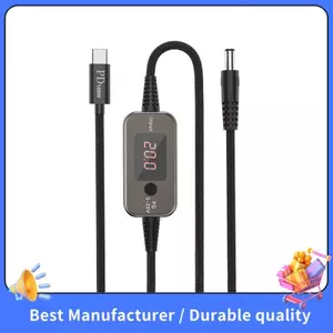 Cáp tăng cường nguồn Type C sang DC 5V / 9V / 12V / 15V / 20V Điện áp có thể điều chỉnh PD 100W Dây chuyển đổi tăng tốc sạc nhanh Cáp chuyển đổi USB C sang DC