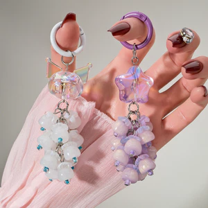 Mùa Hè Tươi Acrylic Nhỏ Quỷ Túi Treo Điện Thoại Di Động Mặt Dây Chuyền Sáng Tạo Handmade Đính Hạt Móc Khóa Mặt Dây Chuyền Nhỏ Mặt Dây Chuyền