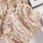 Áo sơ mi nữ tay phồng chất liệu Cotton Linen in họa tiết trái cây phong cách tối giản, dễ phối đồ, phù hợp đi làm