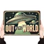 CIFbuy Retro UFO Kim Loại Nghệ Thuật Treo Tường Vũ Trụ Tín Hiệu 8x12 Inch Cho Thanh