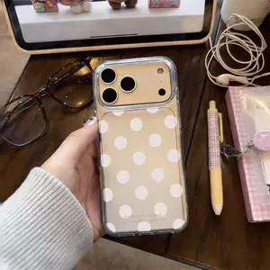 Điểm sóng nâu nhạt Thích hợp iPhone 1716 trường hợp điện thoại 15P trong suốt 13/14 12