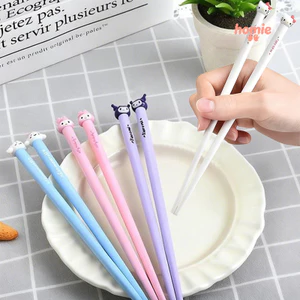 Đũa chống trượt hình hoạt hình dễ thương, dùng cho học sinh, ăn uống hàng ngày, búp bê, tiện dụng tại nhà.