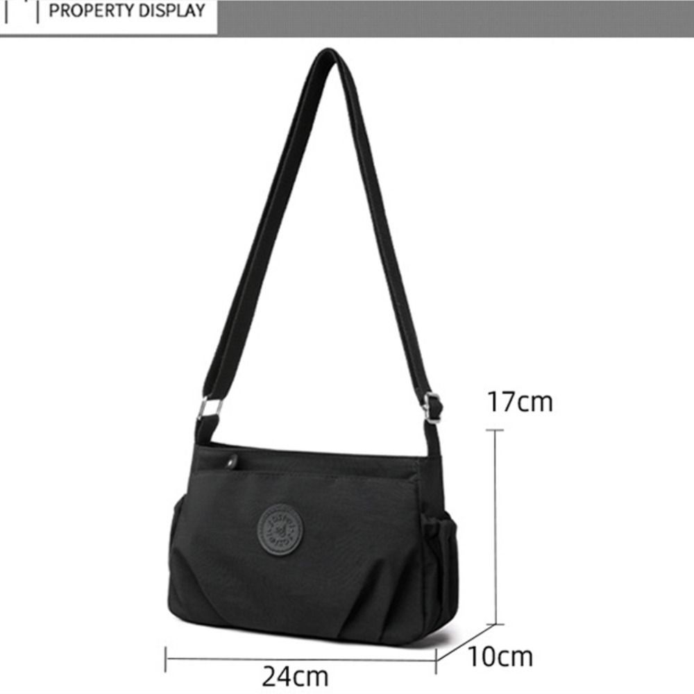 HOBBYIN Túi đeo vai nữ nylon chống thấm nước, nhiều ngăn, dung tích lớn, nhẹ, thời trang