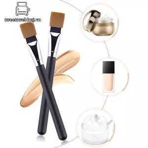 Nhíp 1 Tay Cầm Bằng Gỗ Chuyên Nghiệp Kem Nền Kem Che Khuyết Điểm Bàn Chải Trang Điểm Mềm Mặt nạ Bùn Bàn Chải Mỹ Phẩm VN