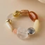 Vòng tay đính cườm NICOLOO, Vòng tay Boho nhiều màu Boho sang trọng, Acrylic nhẹ không đều Hạt đàn hồi Vòng tay trang sức