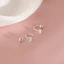 Tối Giản S925 Bạc Zircon Bông Tai Nữ Tất Cả Trận Đấu Vít Đơn Giản Bông Tai