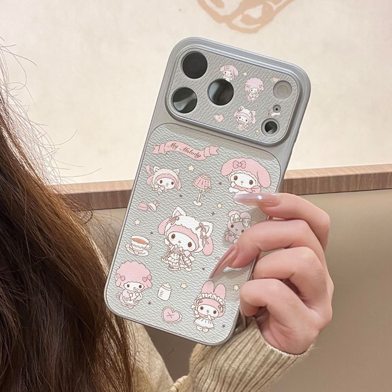 Ốp lưng iPhone Mạ họa tiết da Họa tiết giai điệu iP 17 16 15 14 13 12 11 Pro Max Plus Max